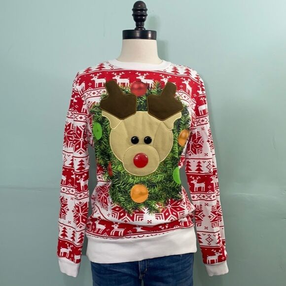 Rudolph Reindeer Christmas Pull Over - Picture 1 of 5
